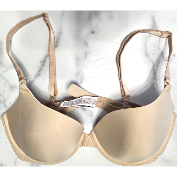 Victorias Secret Womens Push Up Demi Bra 34C Nude Wear Anywhere Underwire - Picture 1 of 7